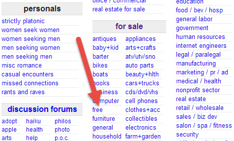 Freebies On Craigslist