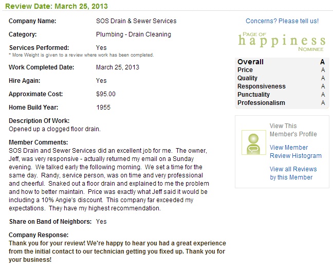 Angie’s List Example Review