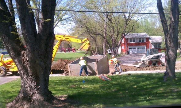 Sewer Repair in Progress