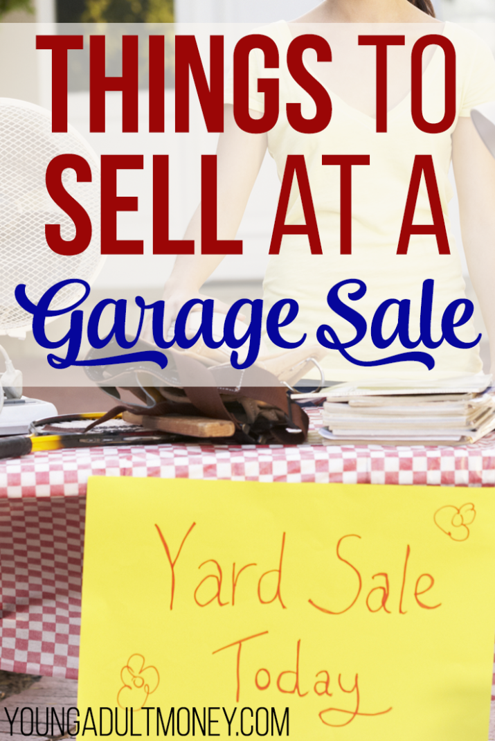 Not sure what to sell at your garage sale? Here's a list of items I've had success with selling.