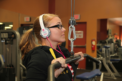 Working Out at Gym