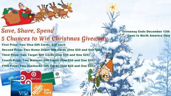 400 Dollar Christmas Gift Card Giveaway