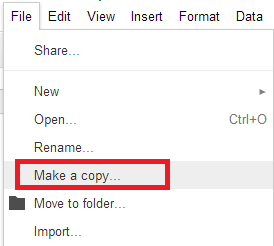How to Make a Copy of Google Spreadsheets