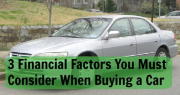 Buying a car factors