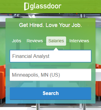 Glassdoor Home Page Salaries