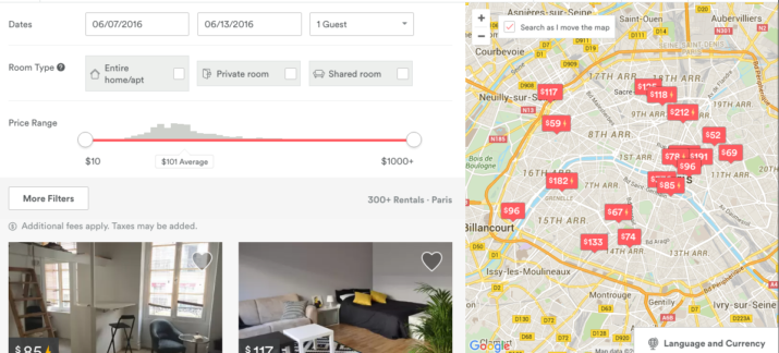 Some AirBnB Options in Paris