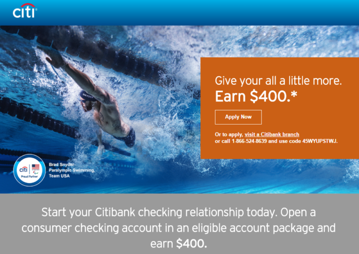 Citibank 400 offer