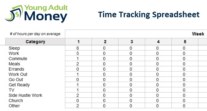 Time Tracking Spreadsheet in Microsoft Excel