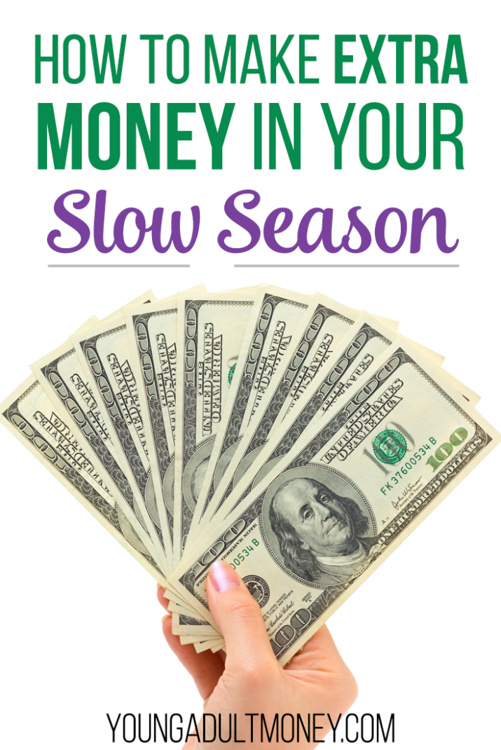 Instead of being bored throughout the work day or worrying about money, try out these ideas to earn extra money during your slow season.