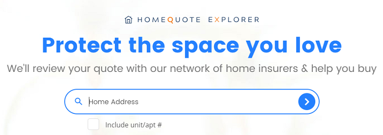 HomeQuote Explorer Enter Address