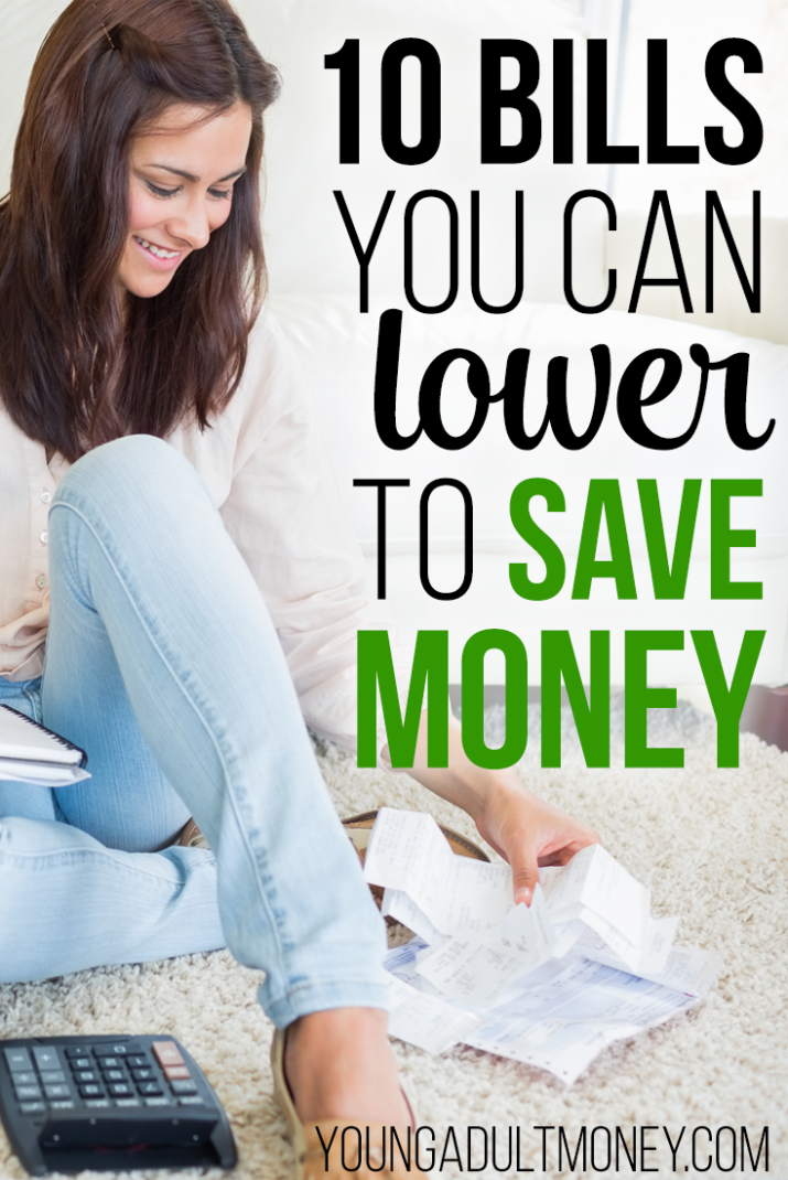 If you want to save more money the best way to do it is to spend less. Lowering your monthly bills is a great place to start. Here are 10 bills you can lower to save money.