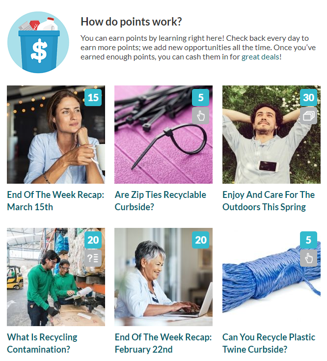 Earn Points from Recyclebank