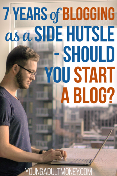 Many people blog for extra money, but should YOU start a blog? Here's some thoughts from someone who has been blogging as a side hustle for 7 years.