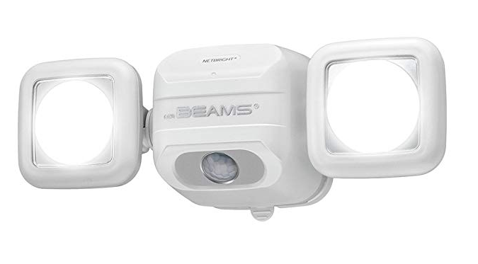 Mr Beams Dual-Head Motion-Sensing LED Outdoor Floodlight