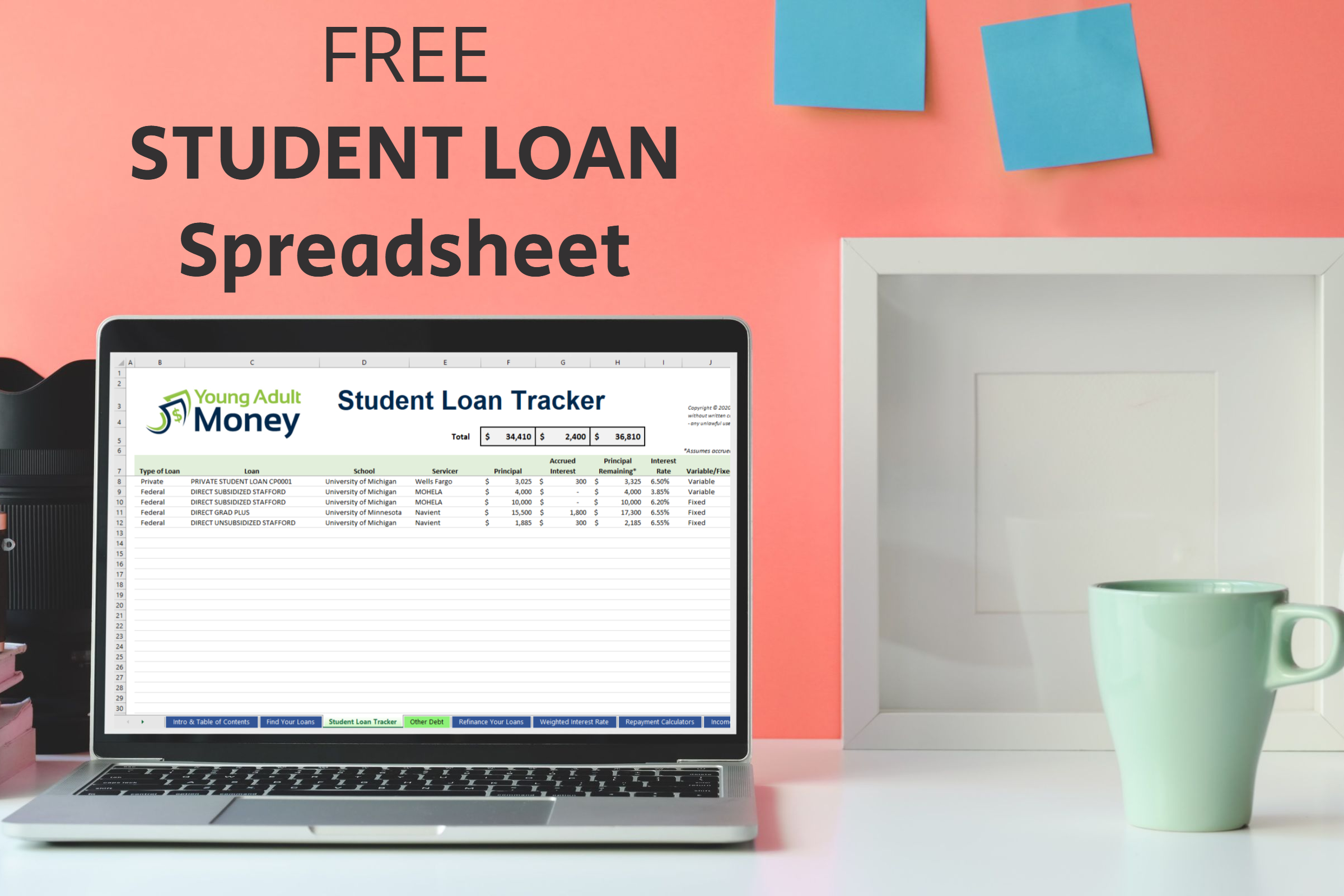 Student Loan Spreadsheet Template