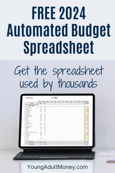 Automated Budget Spreadsheet 2024 Pinterest